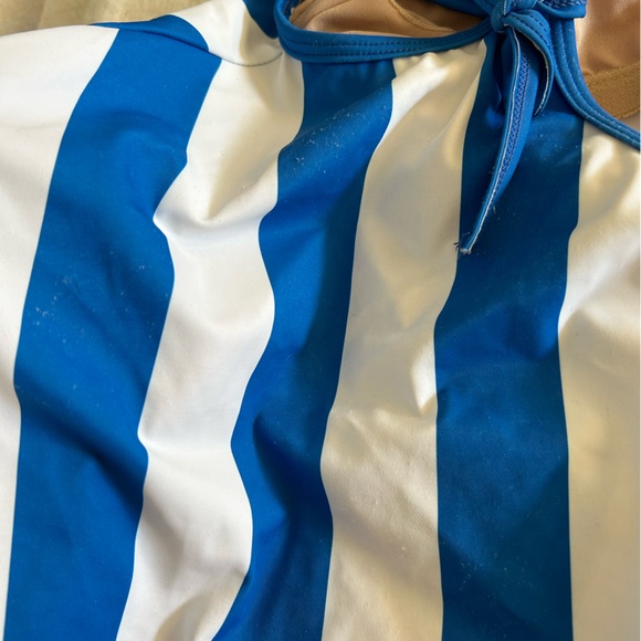 Small KJ blue stripe tie shoulder - Picture 4 of 5